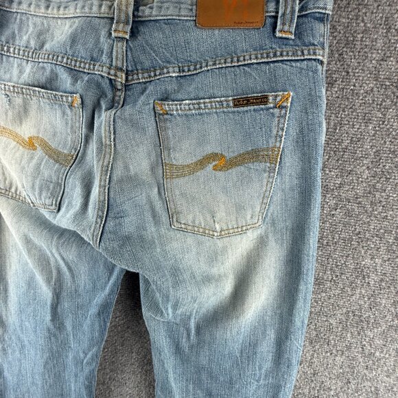 Nudie Jeans Men Denim Jeans 33x34 Average Joe Green Wave Adult Men ACTL 32X33 - Picture 16 of 16